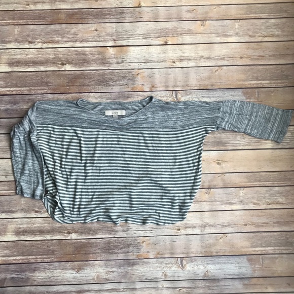 LOFT Striped Crop Top - Picture 2 of 7
